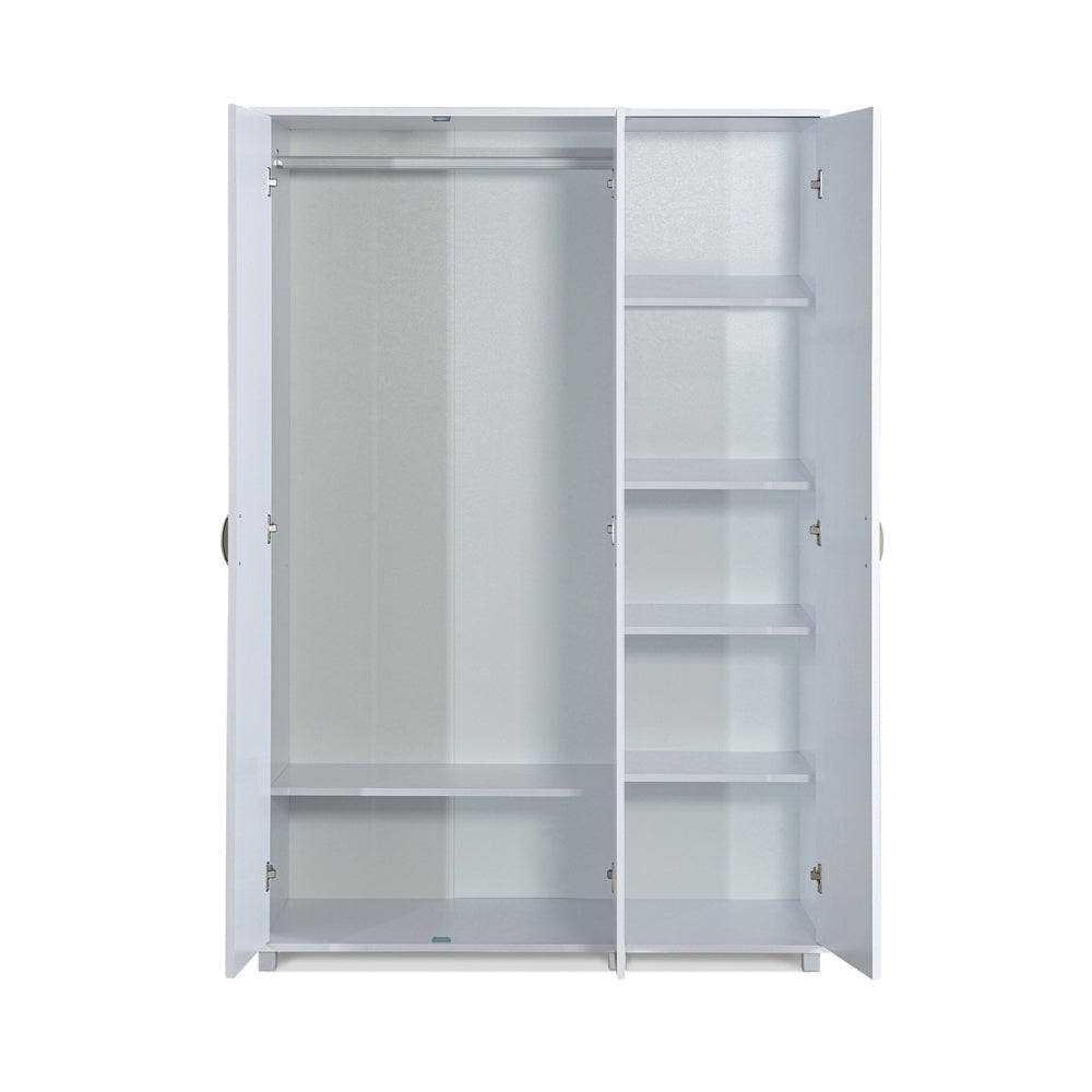 ארון בגדים 3 דלתות צבע לבן