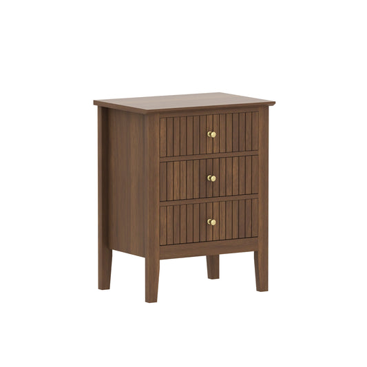 שידת לילה פרינס 3 מגירות צבע אגוז