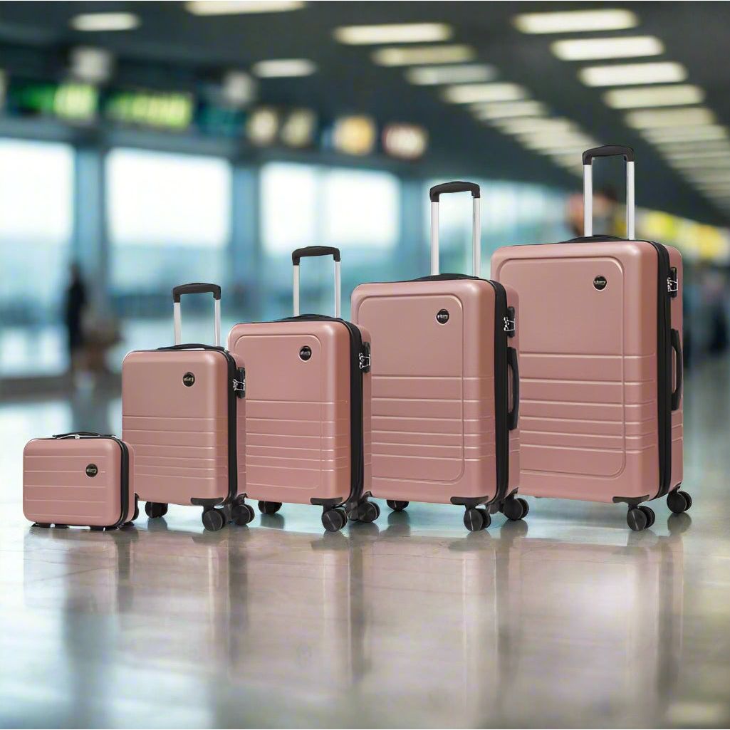 סט מזוודות קשיחות 5 חלקים  Horizon ורוד