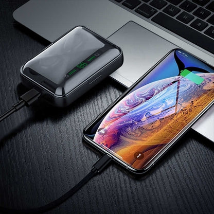 אוזניות כפתור Bluetooth TWS אלחוטיות עם סוללת גיבוי דגם HY679
