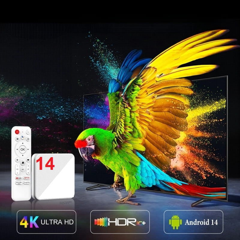 סטרימר עוצמתי במיוחד 4 K - אנדרואיד גירסה 14 - עברית מלאה למשחקים וצפייה בתכנים
