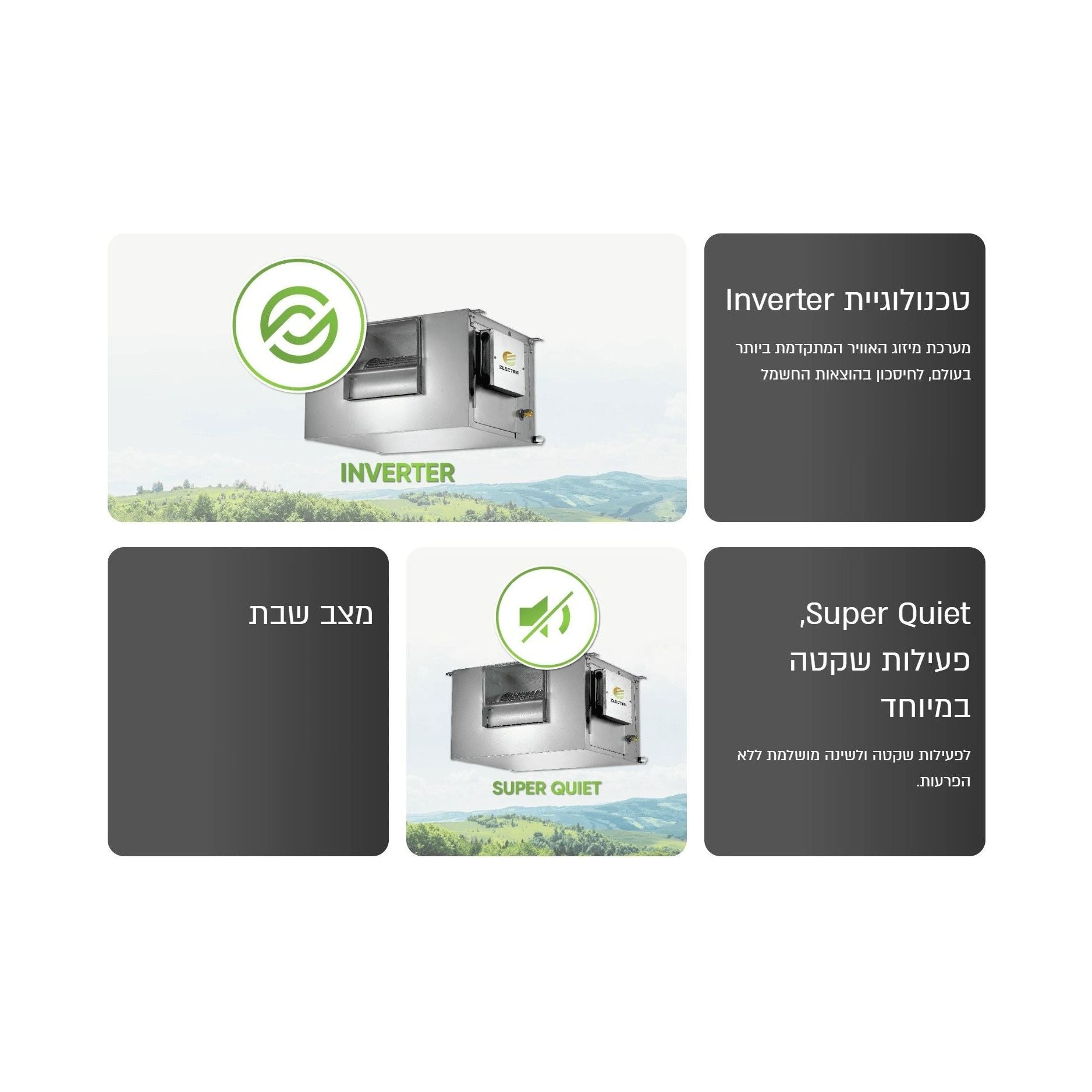 מזגן מיני מרכזי אלקטרה Electra EMD A SQ INVERTER 55T