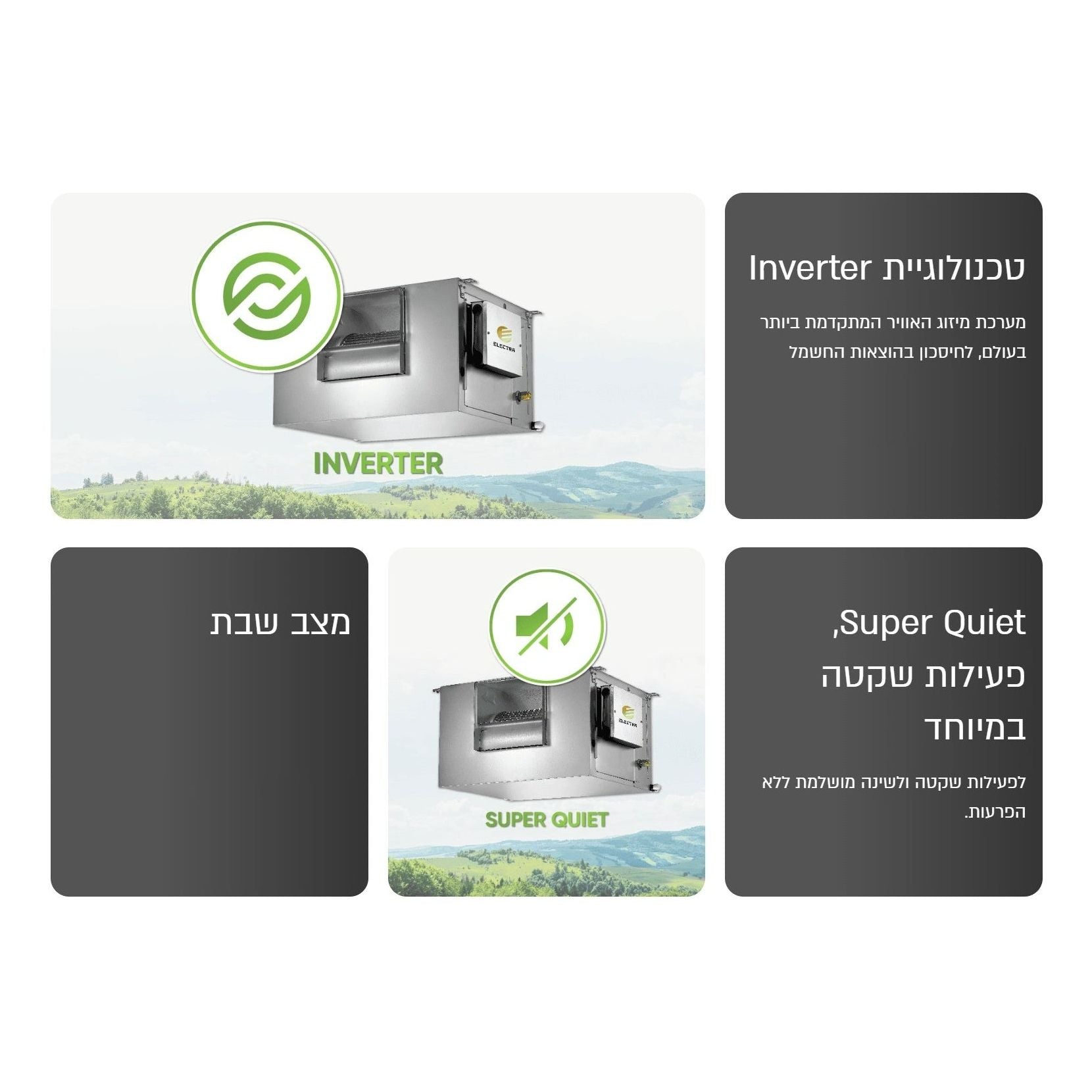 מזגן מיני מרכזי אלקטרה Electra EMD A SQ INVERTER 65T