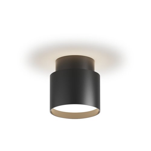 גוף תאורה צמוד תקרה צילינדר שחור חלבי DARIA 12W 3CCT