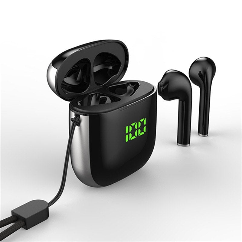 אוזניות Bluetooth סטריאוMAX TWS אלחוטיות עם סאונד היקיפי מיקרופון מובנה בגוון שחור מוכסף