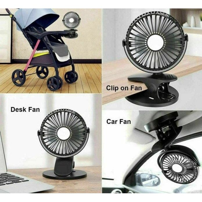 מאוורר נייד נטען ועוצמתי Air typoon clips