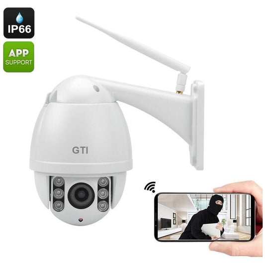 מצלמה אבטחה HD IP חיצונית ממונעת  עם ראיית לילה IR דגם GTI xt79