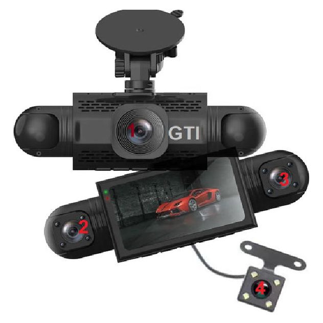 מצלמת דרך חכמה לרכב 360 עם 4 עדשות לכיסוי מלא כולל צילום בחניה והקלטה בתנועה