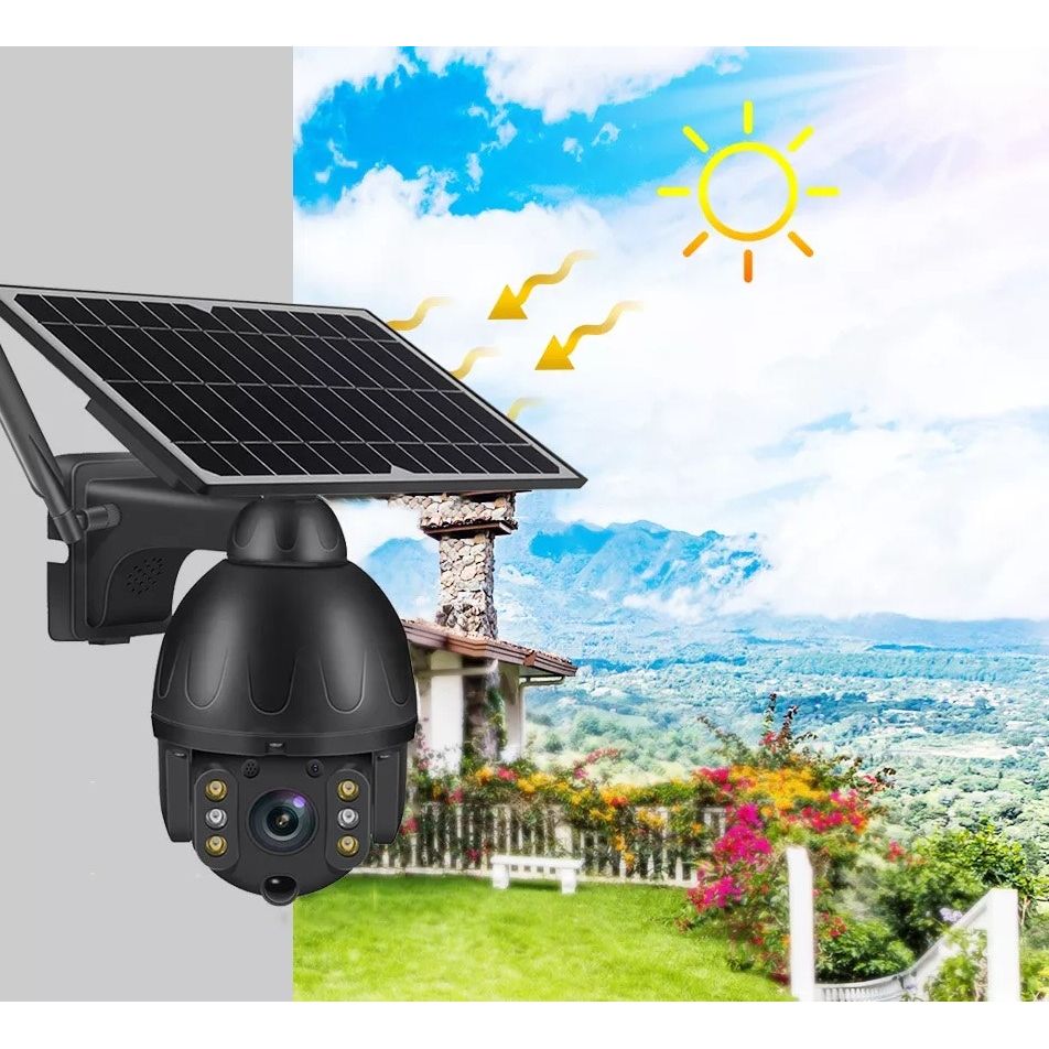 מצלמת אבטחה אלחוטית סולארית 360 דגם A מבית VisionTek