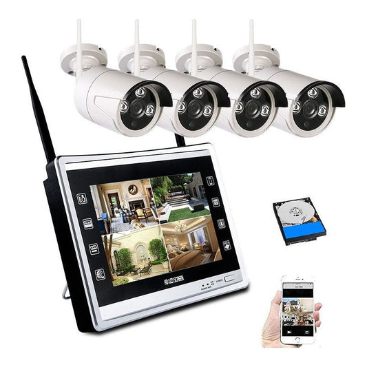 מערכת אבטחה אלחוטית +4 מצלמות אלחוטיות HD דגם GTXl1
