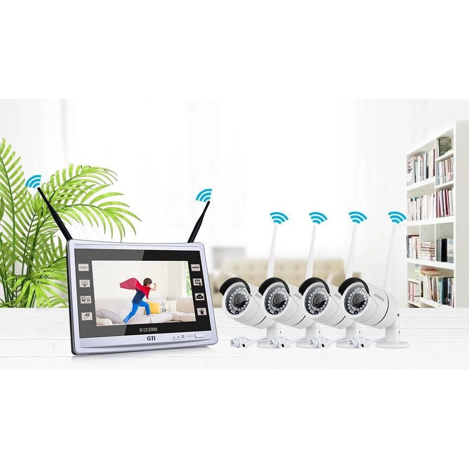 מערכת אבטחה אלחוטית +4 מצלמות אלחוטיות HD דגם GTXl1