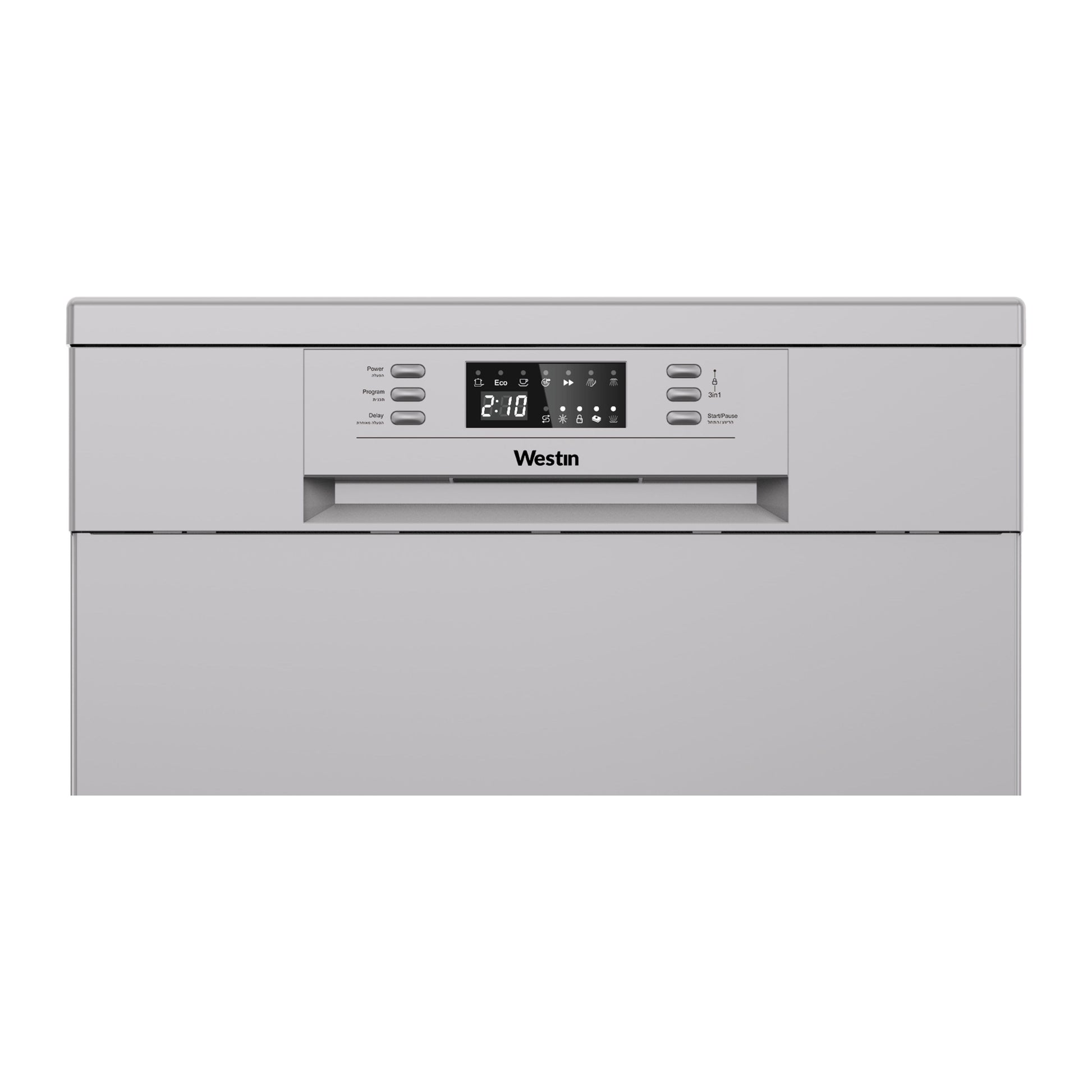 מדיח כלים עומד 60 כסוף 13 מערכות כלים דגם WES-13DWS-S של WESTIN