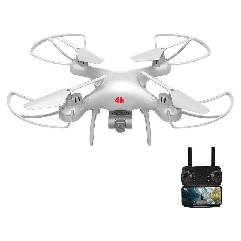 רחפן אלחוטי 4K עם 2 מצלמות ותיק מהודר דגם UDR22 צבע לבן