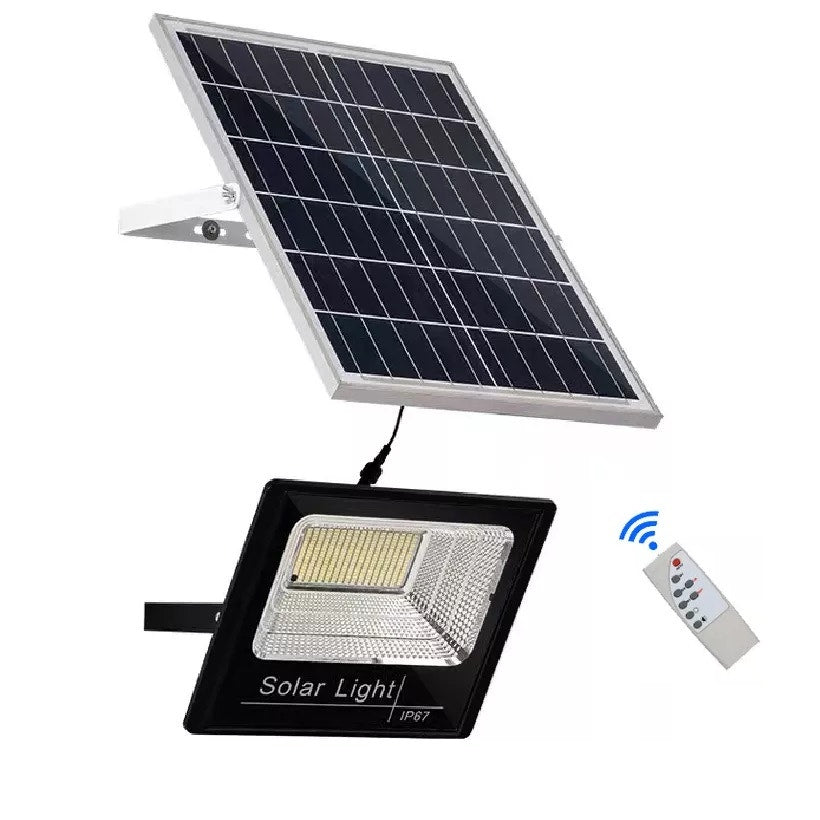 תאורה סולארית נטענת עם שלט רחוק דגם A - 100W