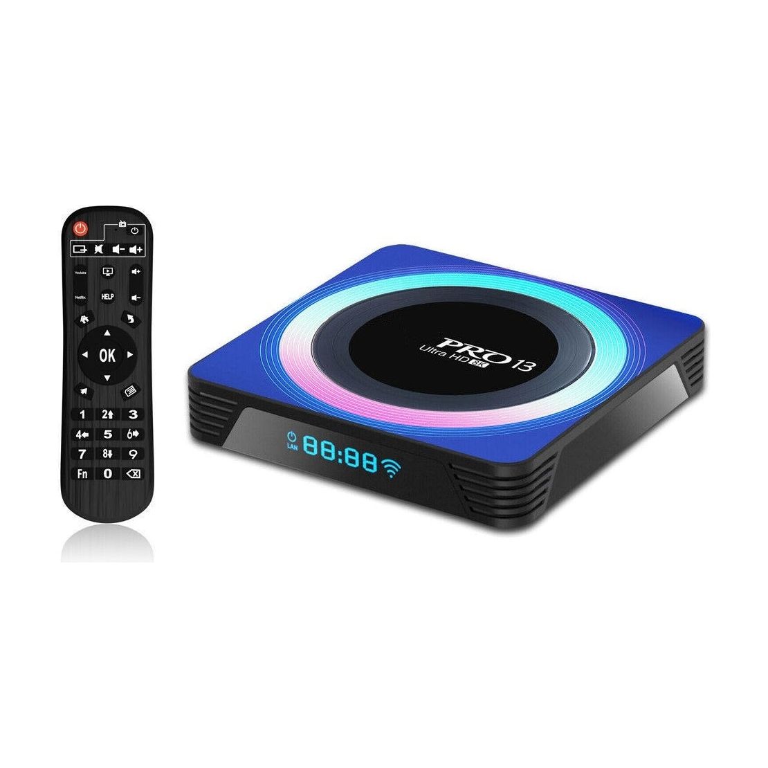 סטרימר Android TV Box 8X Ultra גירסה 13.0 + שלט חכם