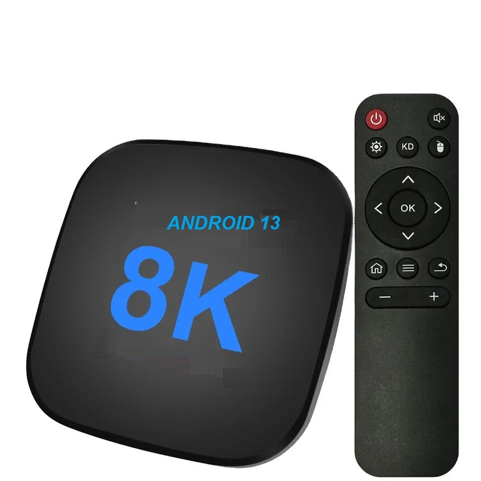 סטרימר  Android TV Box 8K MAX גרסה 13.0 + שלט חכם