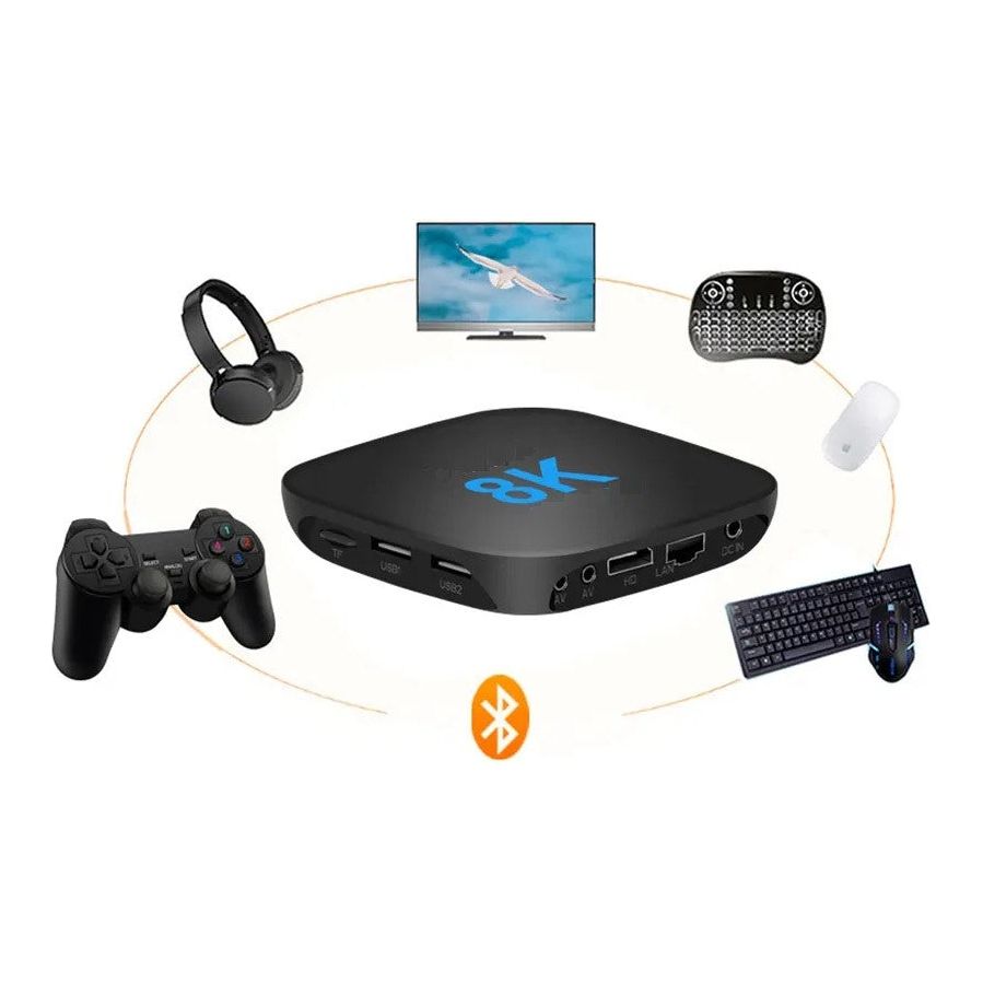 סטרימר  Android TV Box 8K MAX גרסה 13.0 + שלט חכם