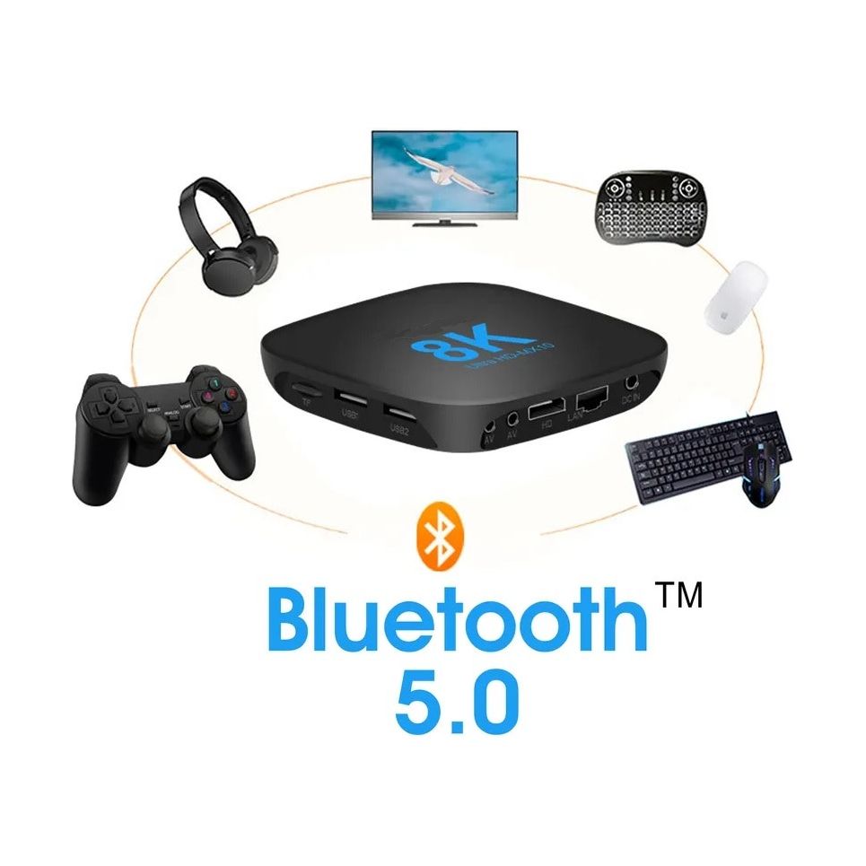 סטרימר  Android TV Box 8K MAX גרסה 13.0 + שלט חכם