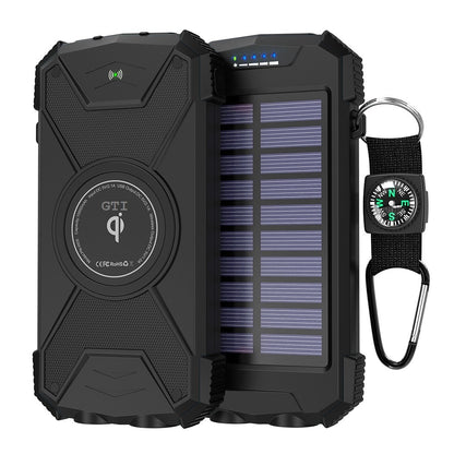 סוללת גיבוי סולארית 10000MAH עם תאורת לד