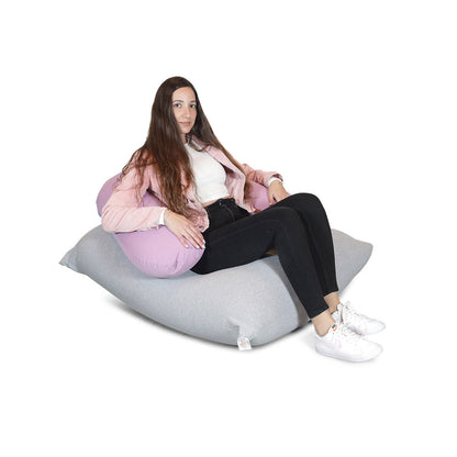 כרית הריון והנקה גוון שמנת מלאנג'