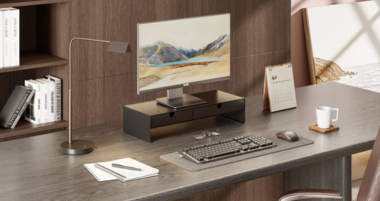 מעמד שולחני למסך או מחשב נייד כולל 2 מגי