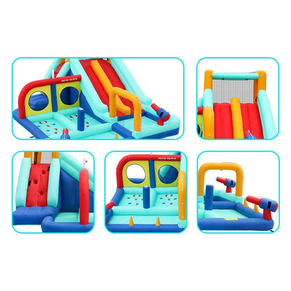 מתקן קפיצה מתנפח עם 2 מגלשות דגם ED10701