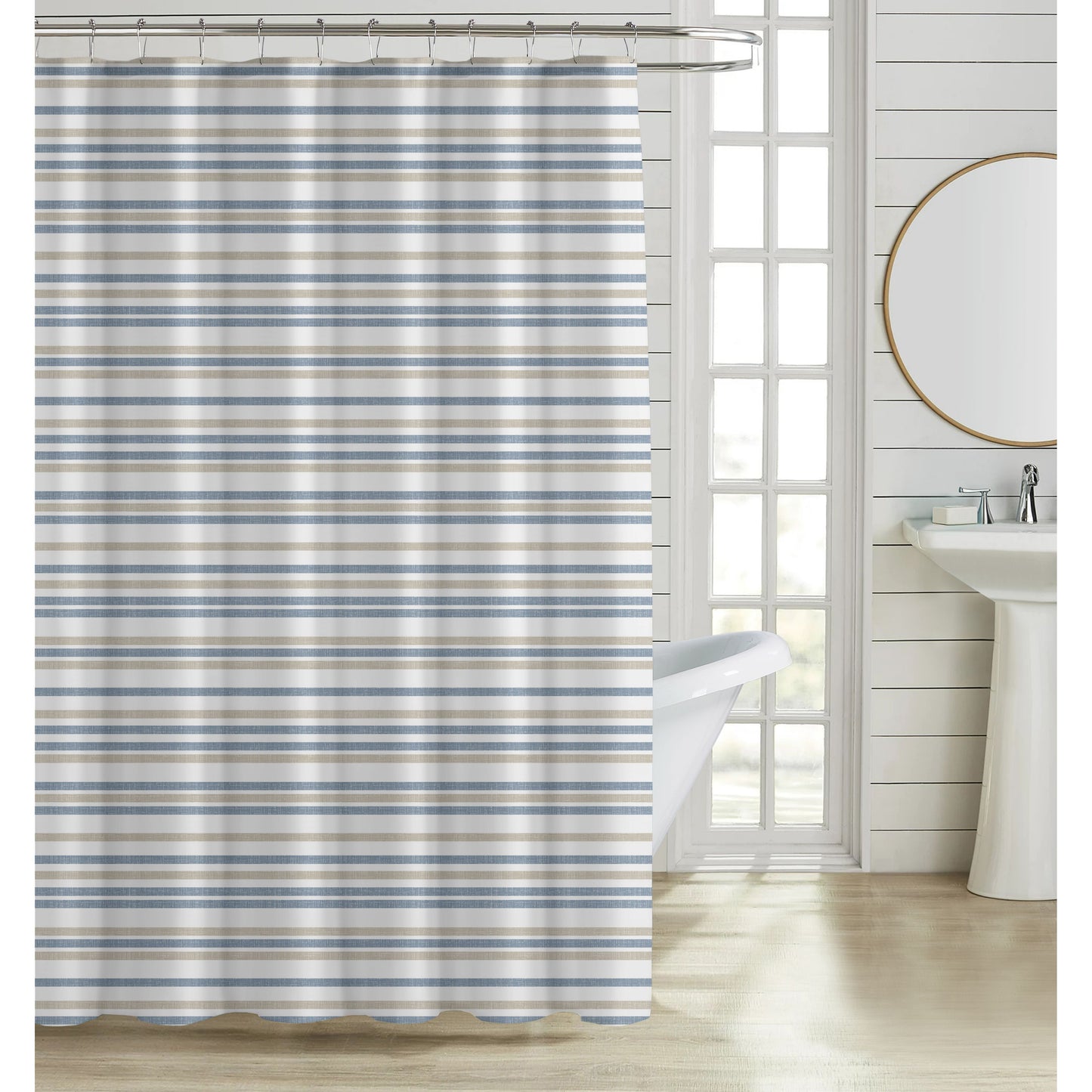 וילון אמבטיה CANVAS 180*180 סמ פסים