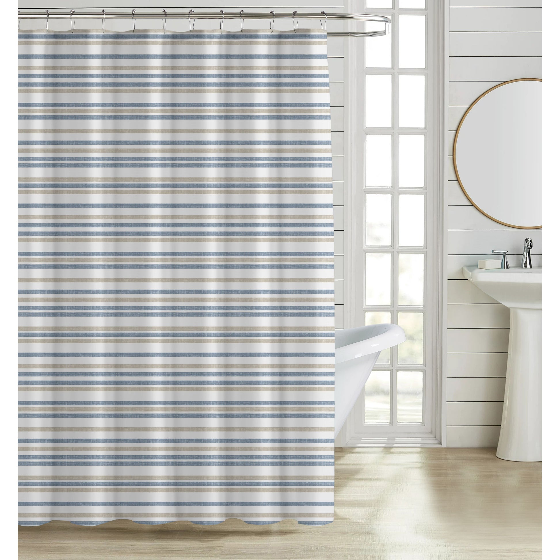 וילון אמבטיה CANVAS 180*180 סמ פסים
