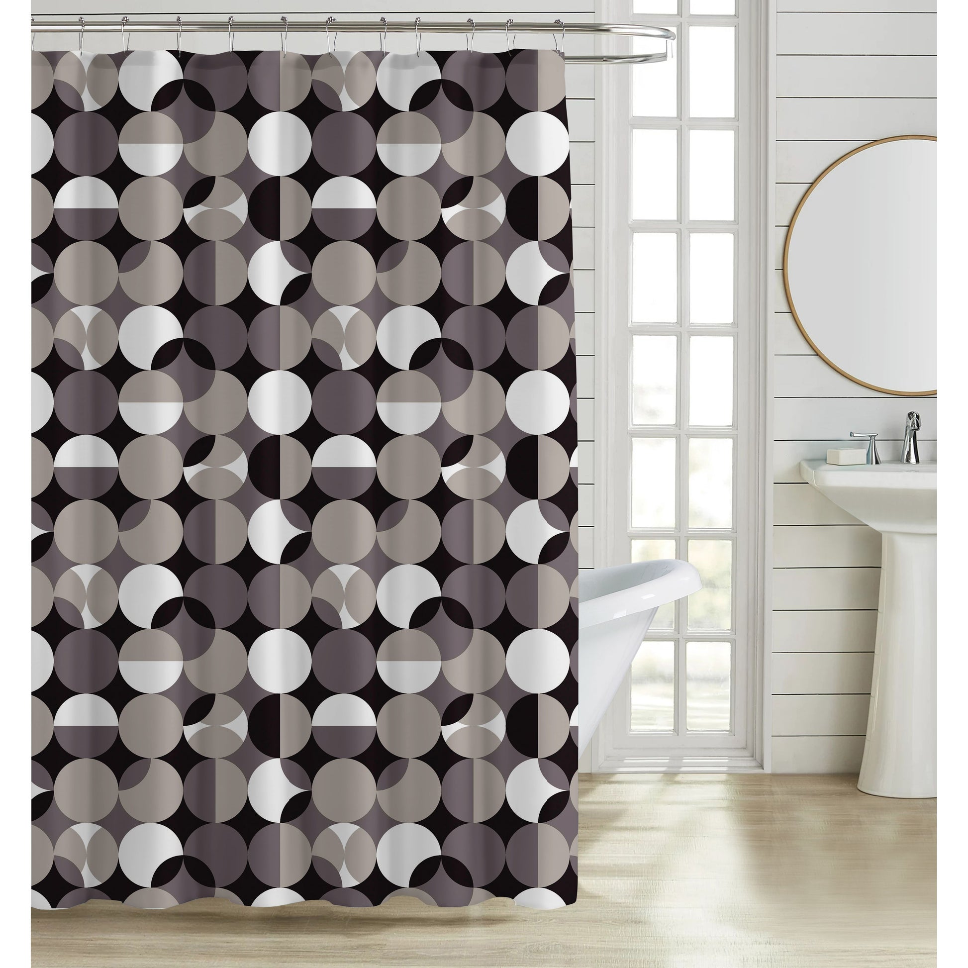 וילון אמבטיה CANVAS 180*240 סמ עיגולים