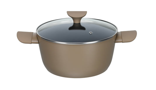 סיר 24 סמ 4.4 ליטר פורגד אלומיניום חום AROMA