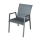 כסא אלומיניום בורגס אפור כהה