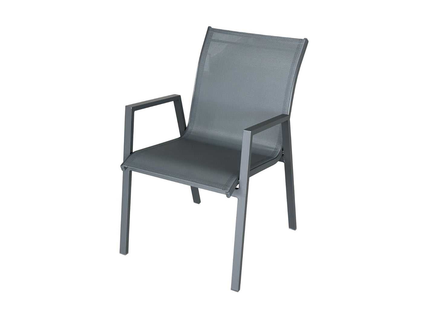 כסא אלומיניום בורגס אפור כהה