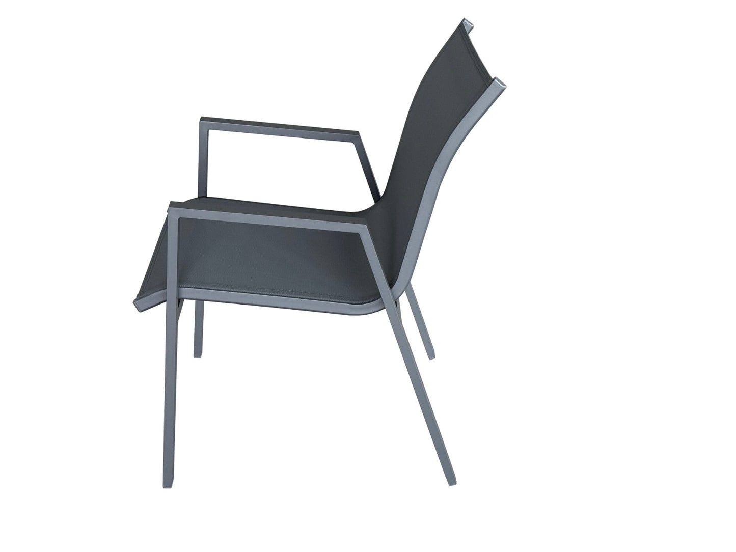 כסא אלומיניום בורגס אפור כהה