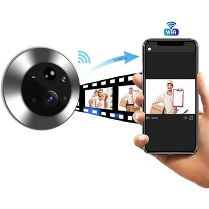 עינית דיגיטלית אלחוטית נסתרת FULL HD עם צג ענק 4.3 אינץ כולל הקלטה בתנועה