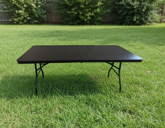 שולחן מתקפל 74*90*200 ס"מ שחור