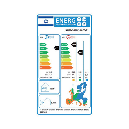 מזגן עילי טורנדו TORNADO SUMO INV 16X EU