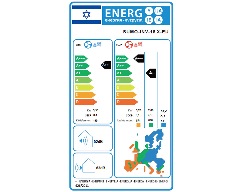 מזגן עילי טורנדו TORNADO SUMO INV 16X EU