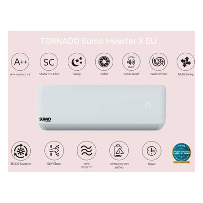 מזגן עילי טורנדו TORNADO SUMO INV 18X EU