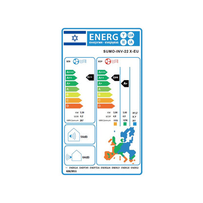 מזגן עילי טורנדו TORNADO SUMO INV 22X EU