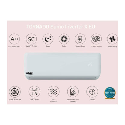 מזגן עילי טורנדו TORNADO SUMO INV 30X EU