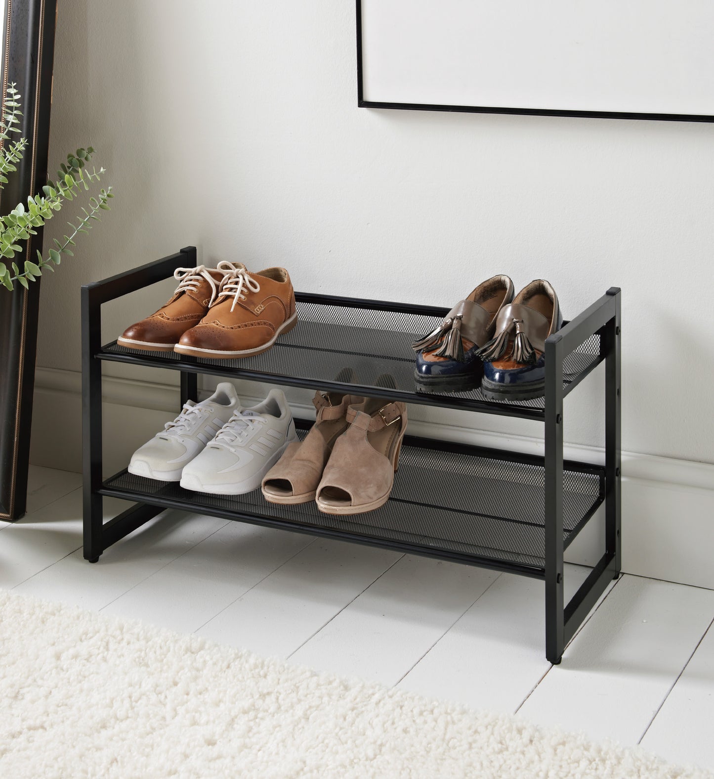 מתקן נעליים 2 קומות ממתכת          