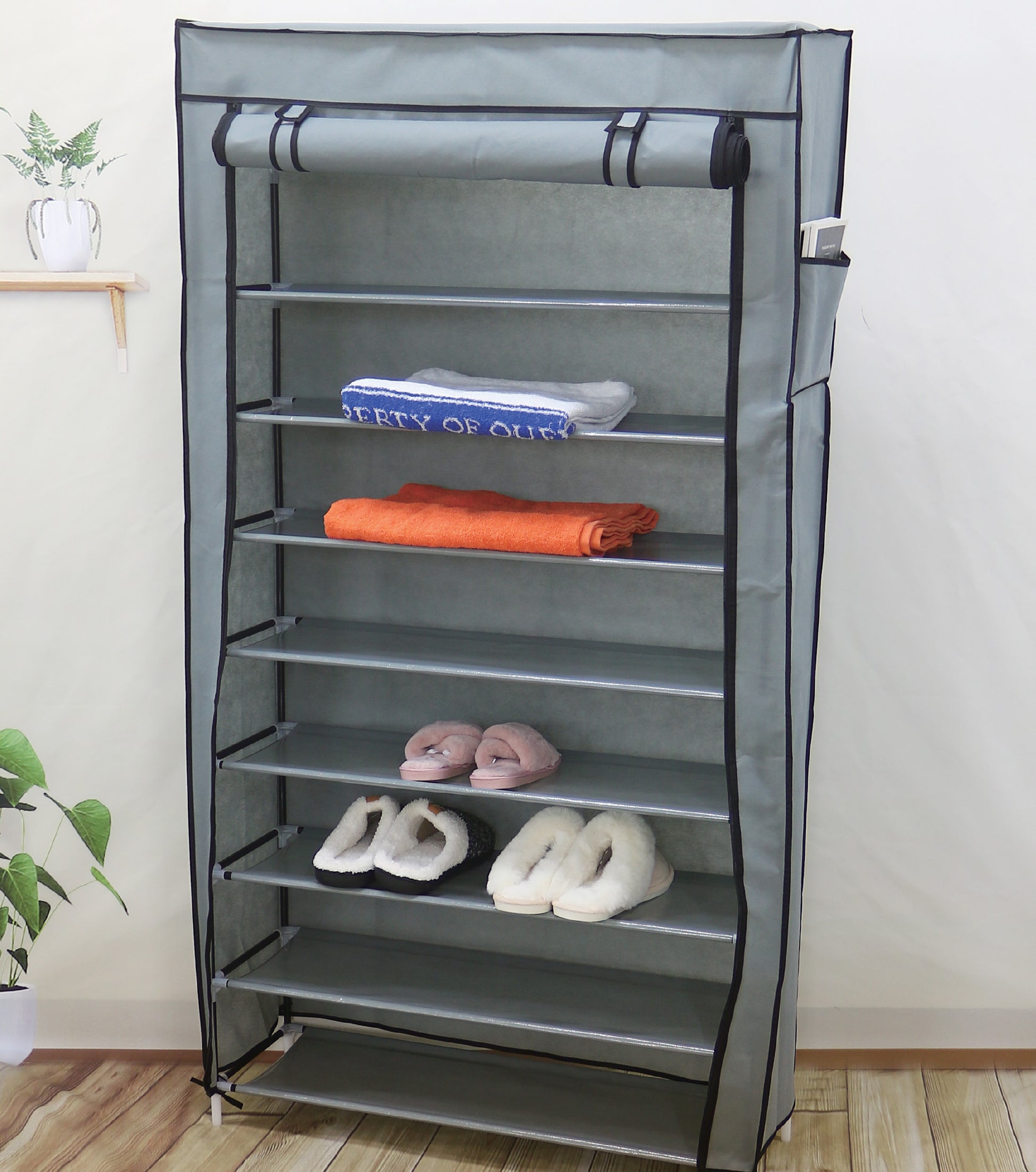 ארון נעליים מבד 10 קומות