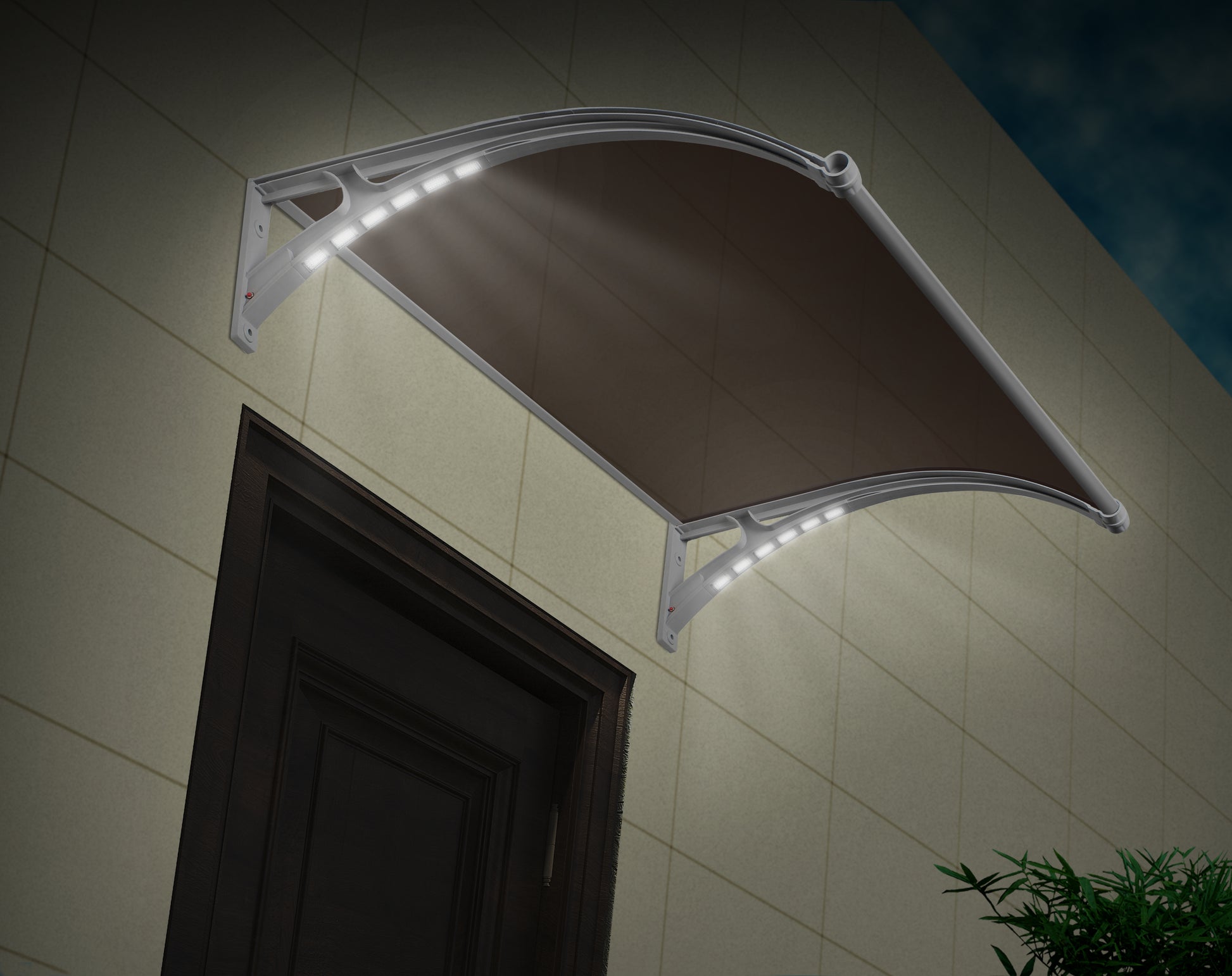 גגון כניסה סולארי  100*150 סמ ידיות פלסטיק