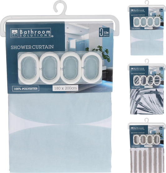 וילון אמבטיה 180*200 סמ צבעוני