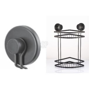 מדף רשת פינתי 2 קומות אמסטרדם שחור בוואקום