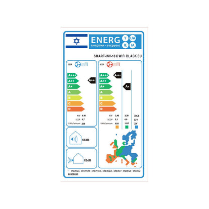 מזגן עילי טורנדו TORNADO SMART INV 18 X WIFI BLACK EU צבע שחור