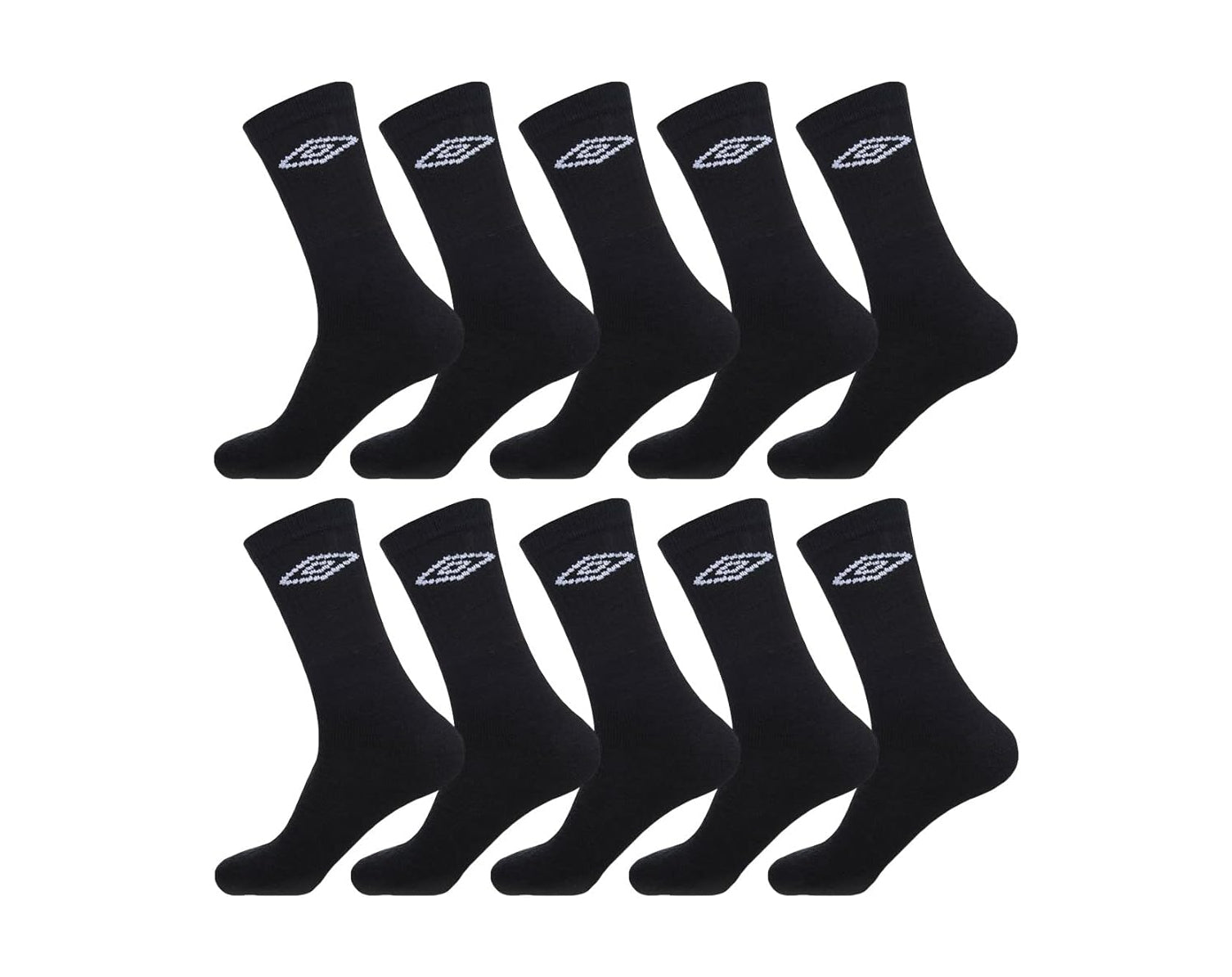 מארז 25 זוגות גרביים Umbro -שחור מידה 41-46