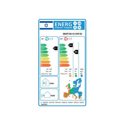 מזגן עילי טורנדו TORNADO SMART INV 16 X WIFI EU צבע לבן