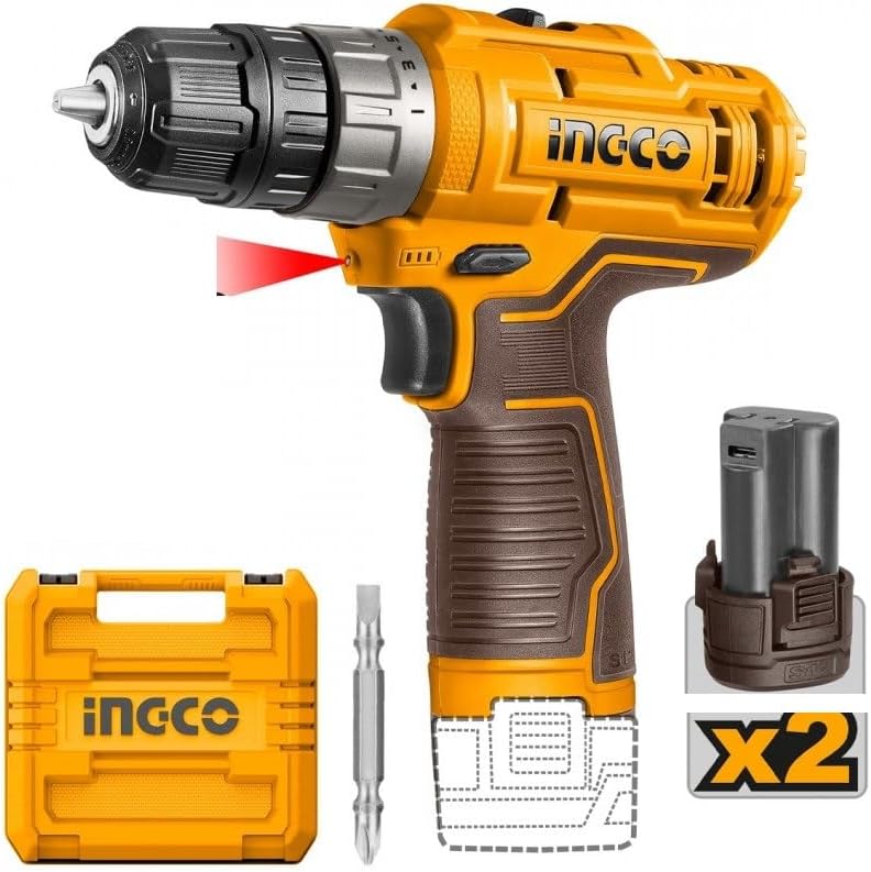 מברגה נטענת 12V עם זוג סוללות 1.5Ah USB-C במזוודה קשיחה