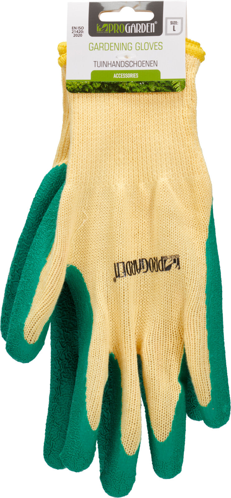 זוג כפפות לגינון ירוק/צהוב